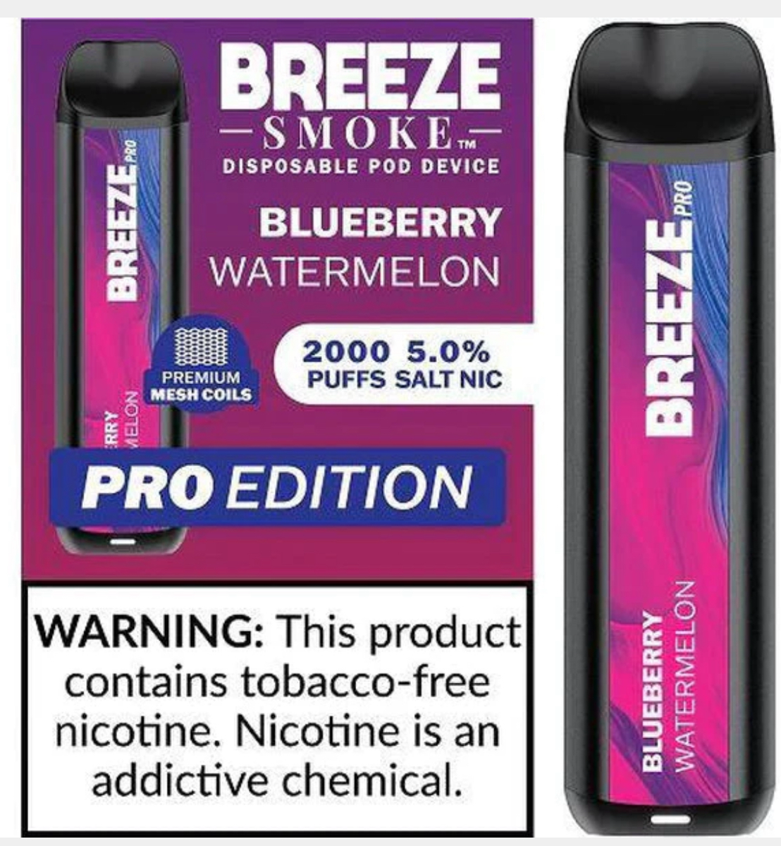 breeze pro tobacco BREEZE PRO 2K - 5% DISPOSABLE