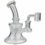 5" Clear Mini Rig Water Pipe - with 14M Banger